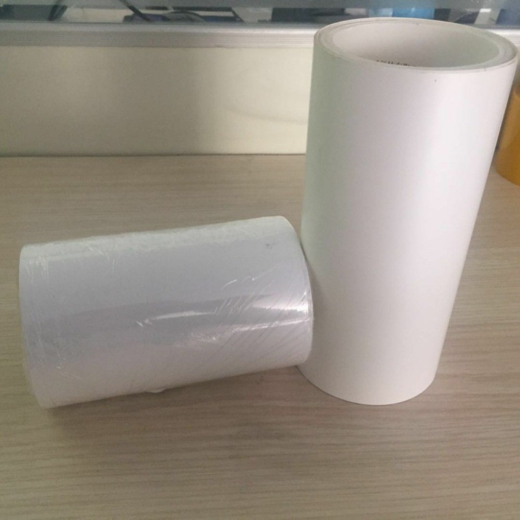 PET乳白色硅膠保護膜粘性單層膠帶